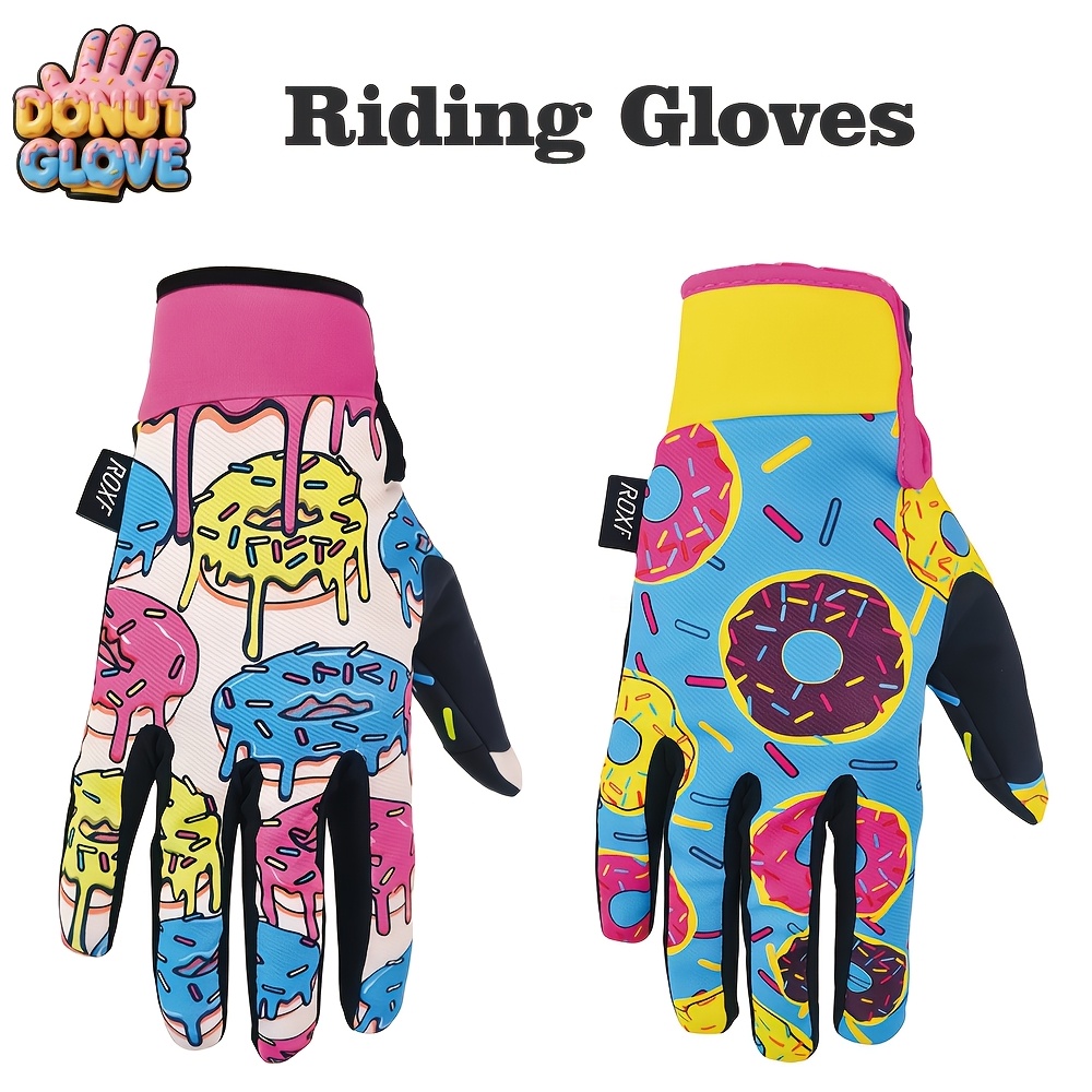 Guantes de exterior estilo dona ROXF, un par de guantes multifuncionales para mujer, adecuados para las estaciones de primavera, verano y otoño. Guantes especialmente equipados para carreras de ciclismo de montaña y motociclismo al aire libre. Muy adecuados como regalo de cumpleaños o festivo.