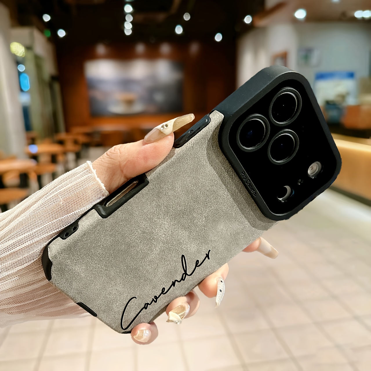 TEMU Phone Case: Luxury Synthetic Leather Phone Case Customized Name Compatible With Iphone 17 16 15 14 13 12 11 Pro Max Solid Color Uv Printing Diy