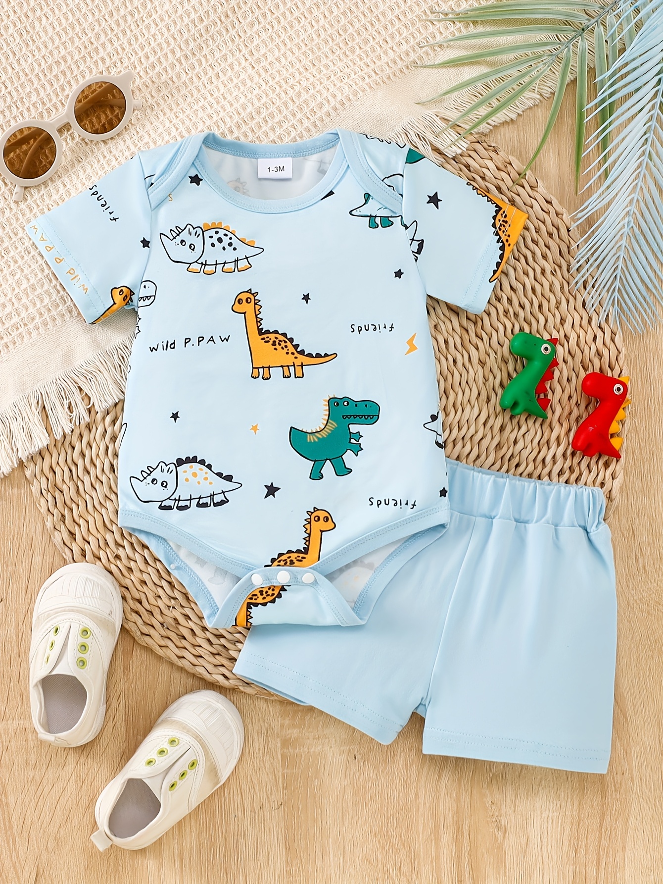 Ropa De Dinosaurios Conjunto Algodon Recien Nacido Conjunto Piezas