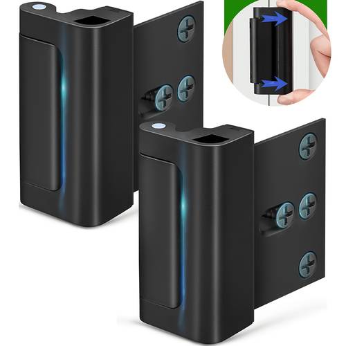 2pcs door lock door reinforcement lock with 3 inch stop 800 lbs for top front swinging door upgrade flip high night lock to your home