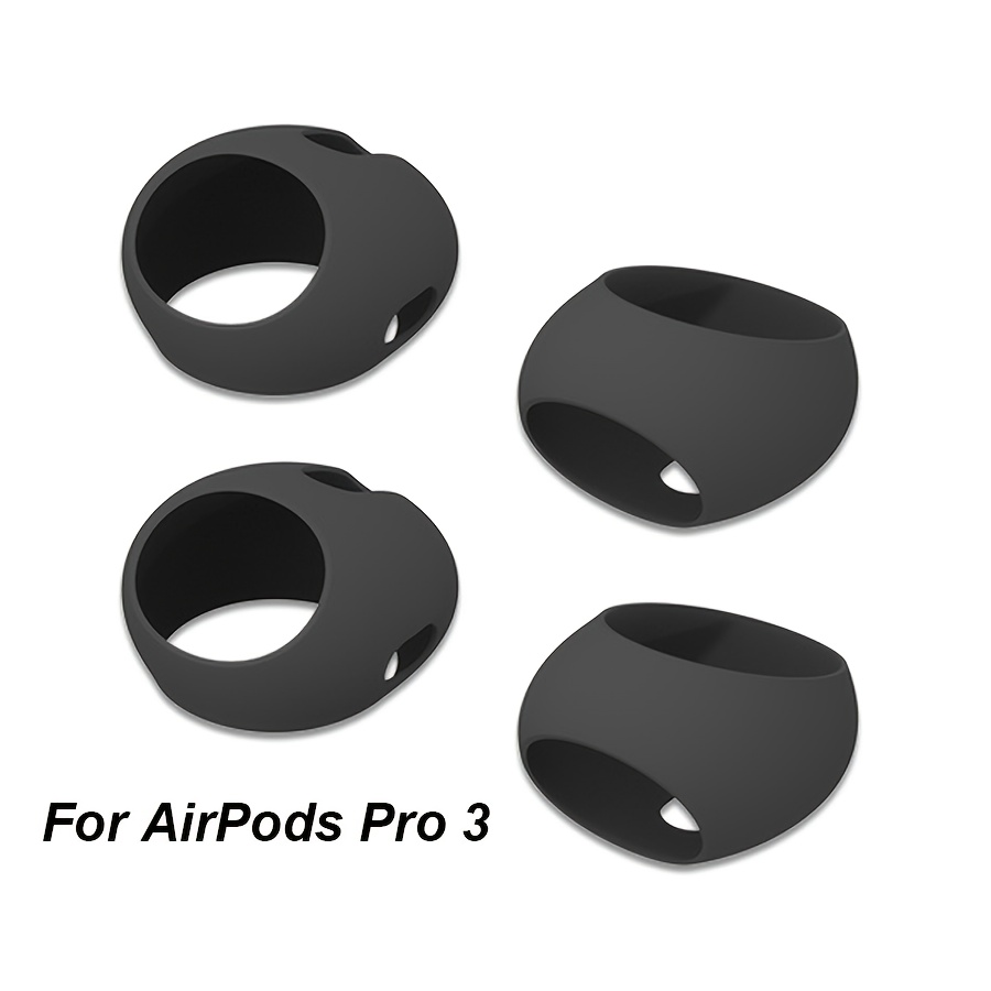 TEMU 4pcs Ultra-thin Silicone Ear Tips Cover For | Case-compatible, Anti-slip And Anti-scratch | Soft Earphone Caps For And Comfortable Wearing