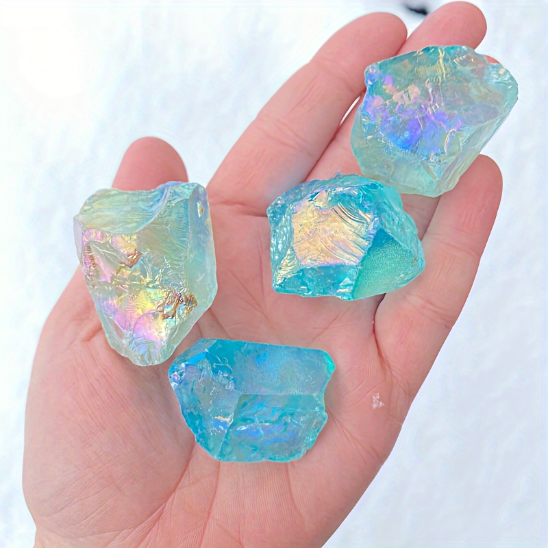 

1pc/2pcs Raw Aqua Aura Quartz Crystal, Rough Aqua Aura Quartz Stone, Raw Aqua Aura Quartz Stone, Raw Blue Quartz