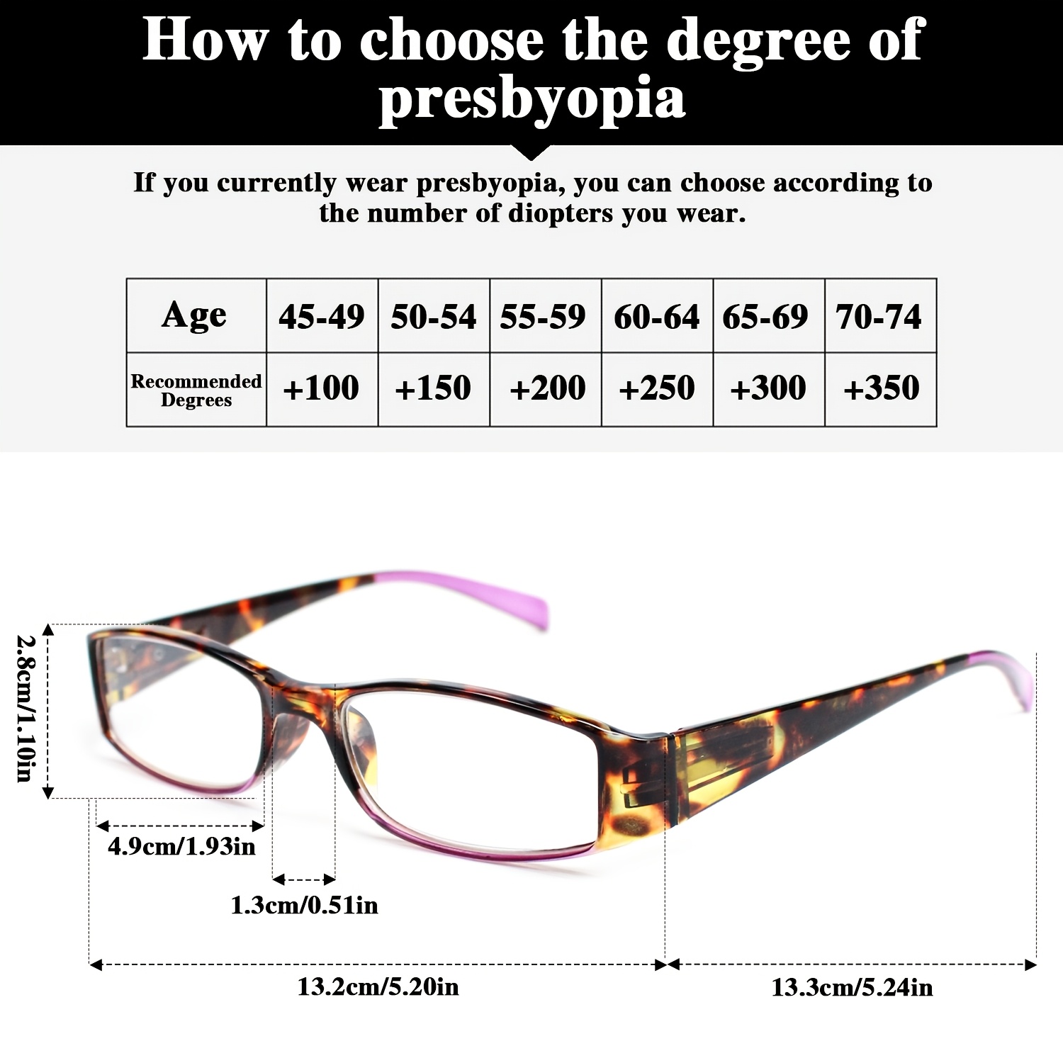 Retro Tortoiseshell Narrow Frame Reading Glasses, Slim Design