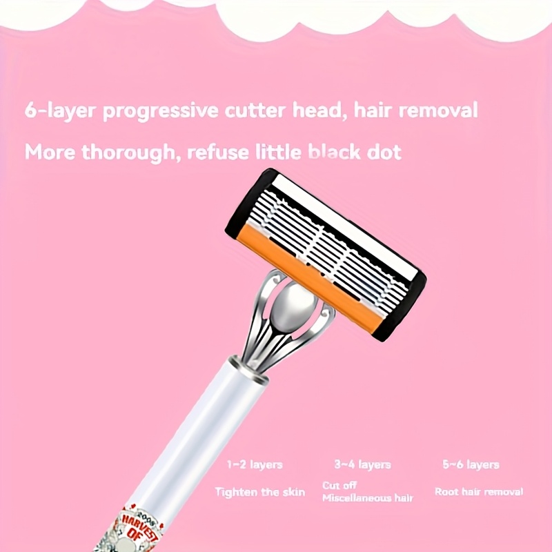Men'S 72-Blade Razor: Progressive Design for Painless Shaving, 2 Non-Slip Handles, Classic Style, Ideal Gift for Birthday/ Father'S Day