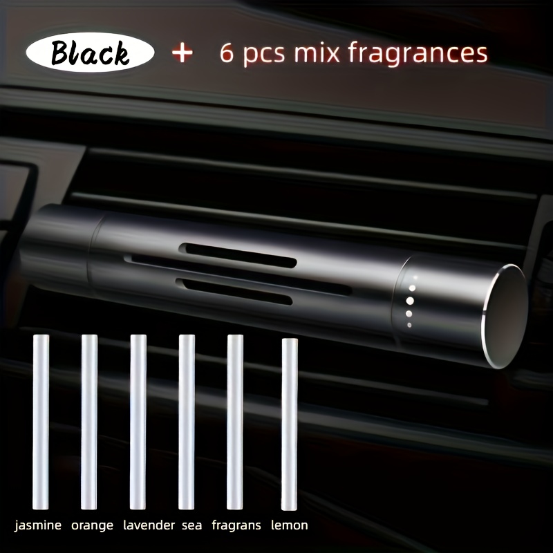 7pcs Premium Adjustable Car Vent Clips With Scented Sticks - Durable Aluminum Alloy Construction For Air Quality And Interior Decor