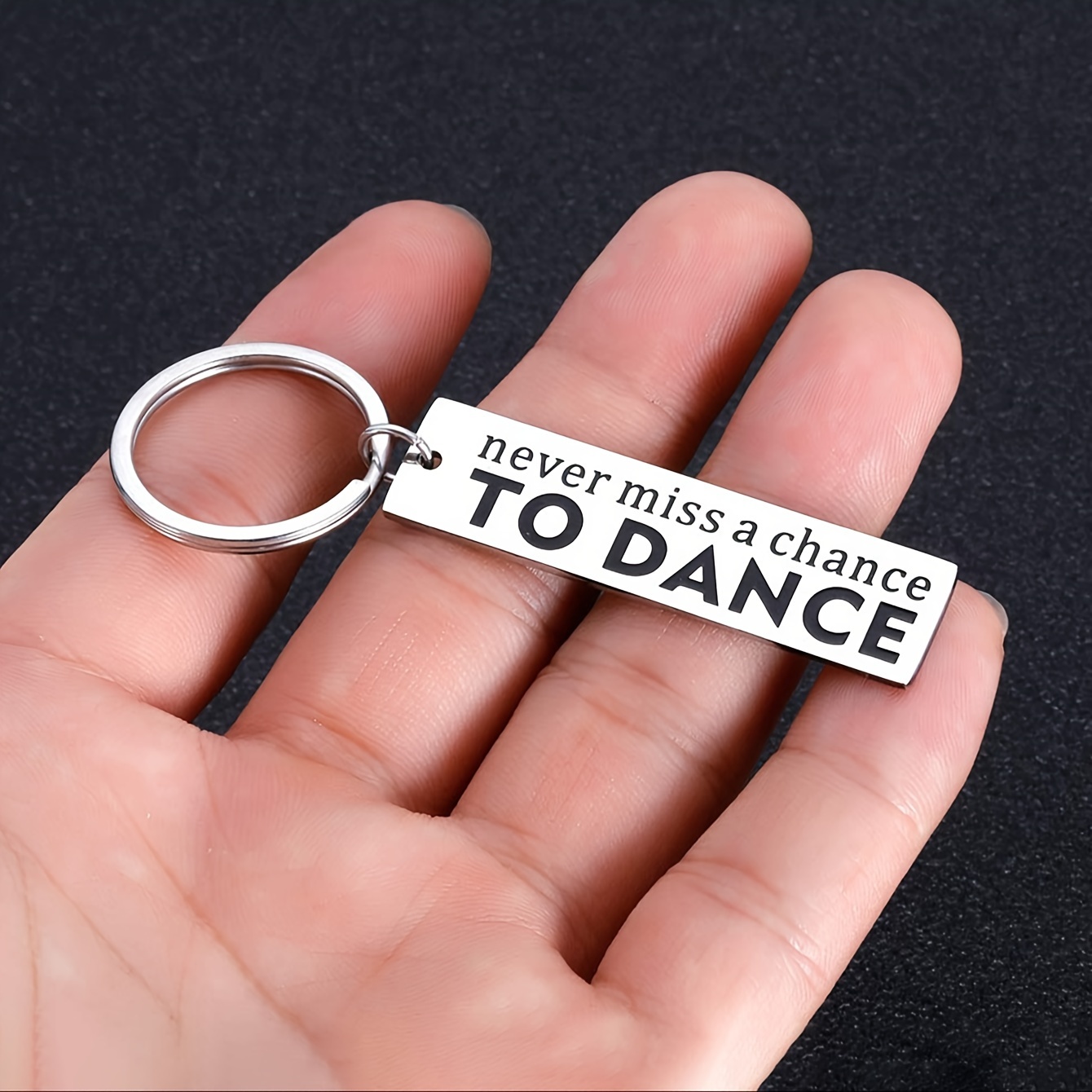 

Inspirational Keychain - Steel Motivational Keyring Engraved " " - For , , , And Dancers -