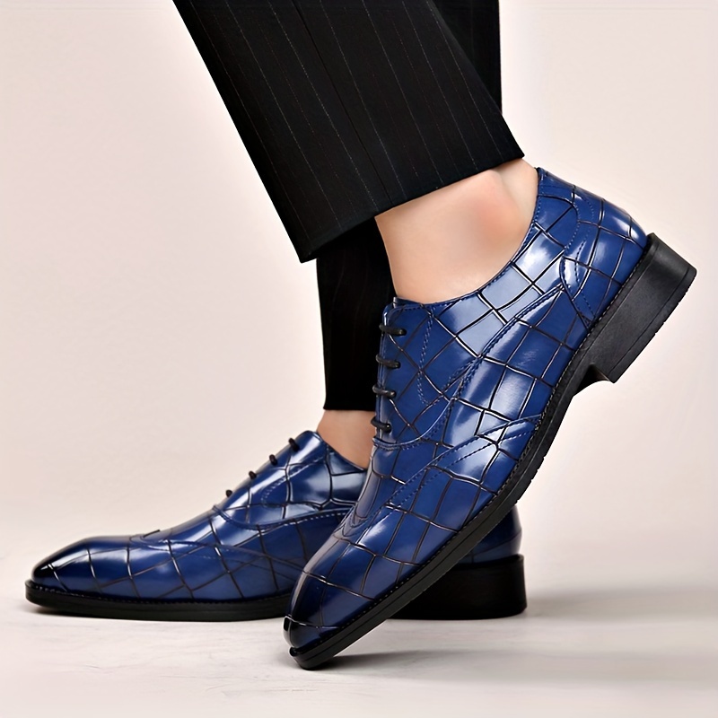 3332 Chaussures de ville formelles pour hommes, brillantes, chaussures de mariage tendance pour marié, chaussures de costume uniformes pour hommes, à la mode et tendance