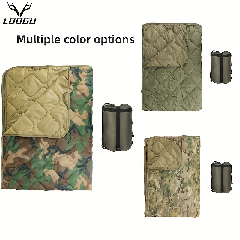 

Logu Button Style Camouflage Blanket With Waterproof Cape Lining, Suitablefor Outdoor Camping, Hiking, Hunting, Survival, Backpacking, Picnic