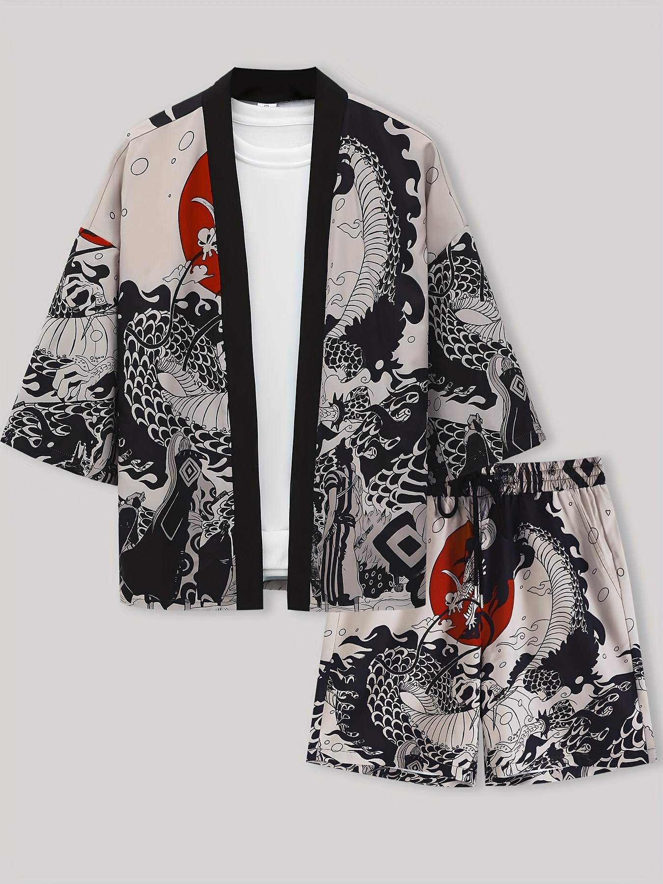 conjunto kimono estilo japonés hombres Temu Ecuador