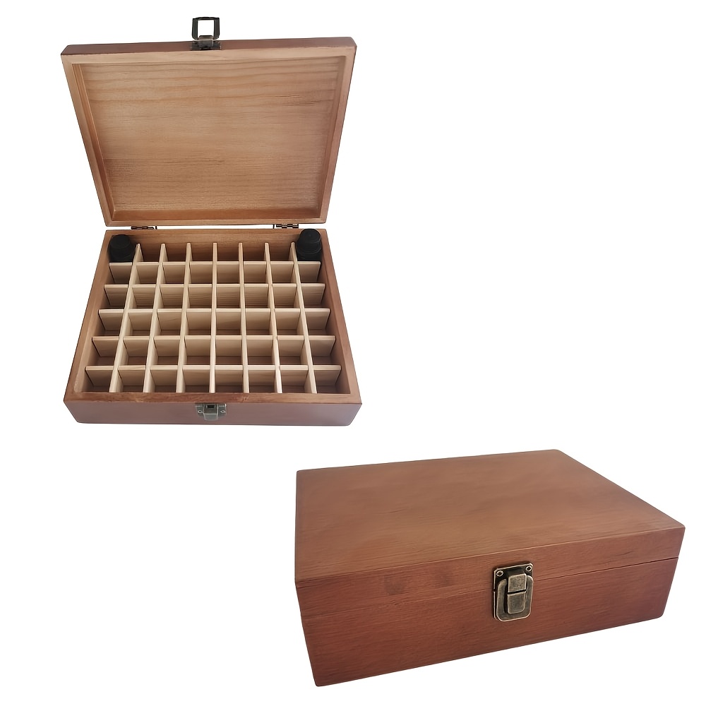 

48- 5ml Oil Organizer - Detachable, -compartment Wooden Storage Box For & Display