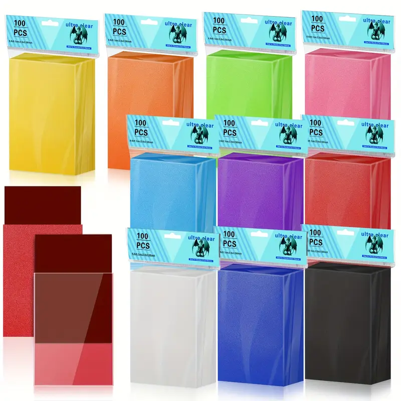 card sleeves 1000 Count Toploaders for Trading Cards, 10 Colors Soft Baseball Card Sleeve for Standard Cards, Fit for MTG, Football Card, Sports Cards,Game Cards : Toys & Games Perfect for collectors Ultra Pro - Penny Sleeves