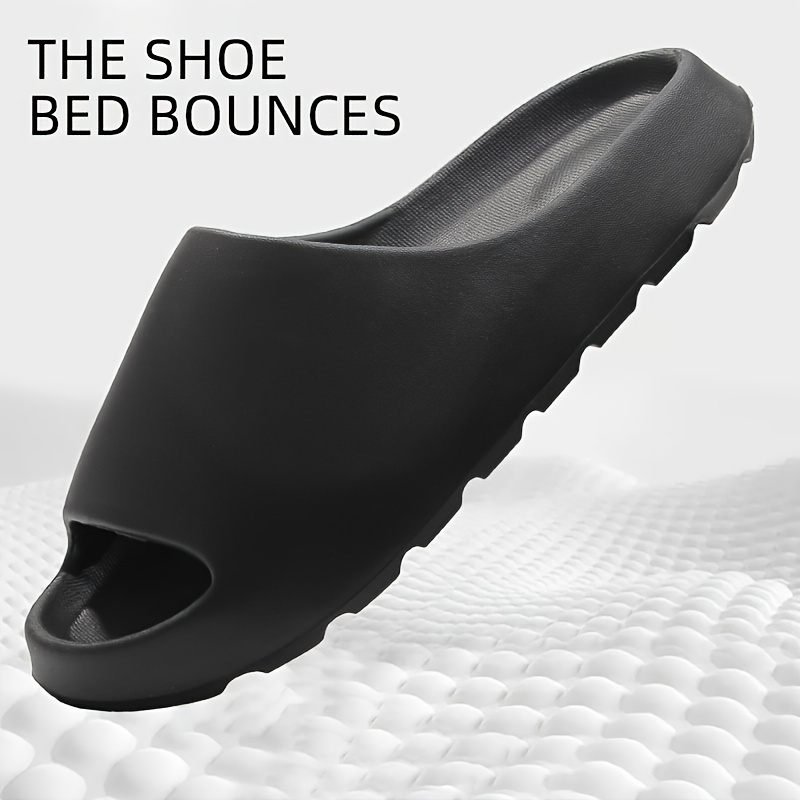 Unisex,, LAWENSUI Ultra-Soft EVA Slides for Men - Comfortable, Non-Slip, Quick-Dry, Solid Green, 3.5cm Thick Sole Casual Summer Slippers, Hand Washable, Slip-Resistant Footwear|Minimalist Slipper Design|Ergonomic Slipper Design, Suitable for Women