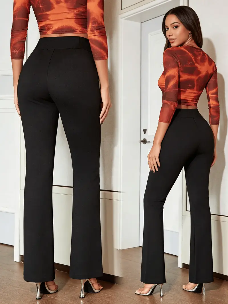 high waisted dress leggings LS001 - High Waisted Leggings - Black