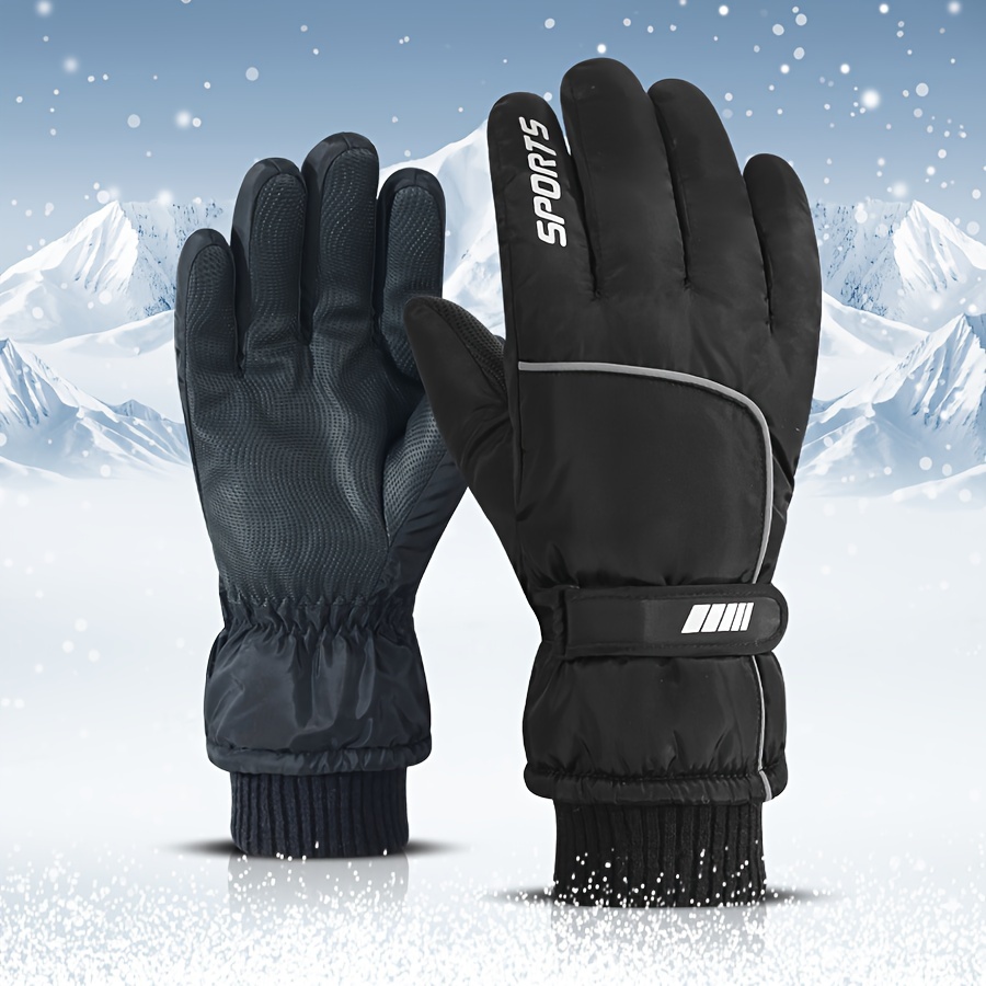 TEMU Bubu Women's Touchscreen Ski Gloves - Windproof, Waterproof, Warm Fleece-lined For Winter Sports & Outdoor Activities