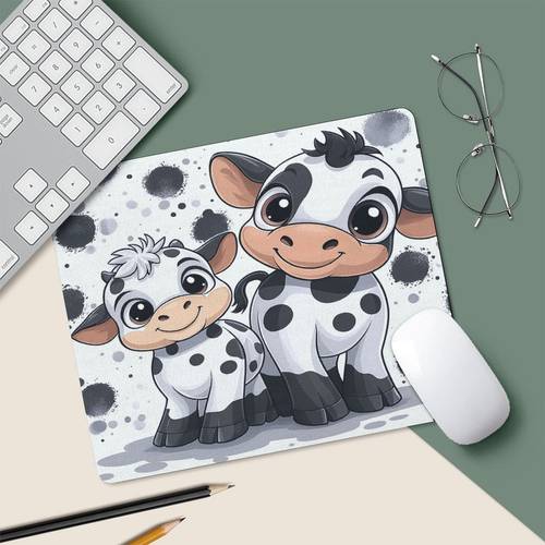 cows spots cartoon designed mouse pad trendy high quality mouse mat non slip small size mouse pad desk mat for office gaming pc laptop keyboard desk