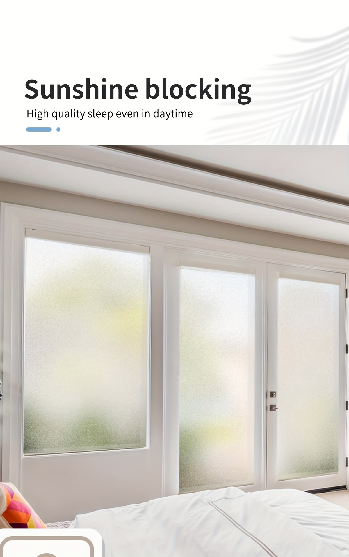   window privacy film frosted heat control uv blocking static cling no   glass sticker for home bathroom kitchen semi transparent insulating sun protection 7mil thickness details 3