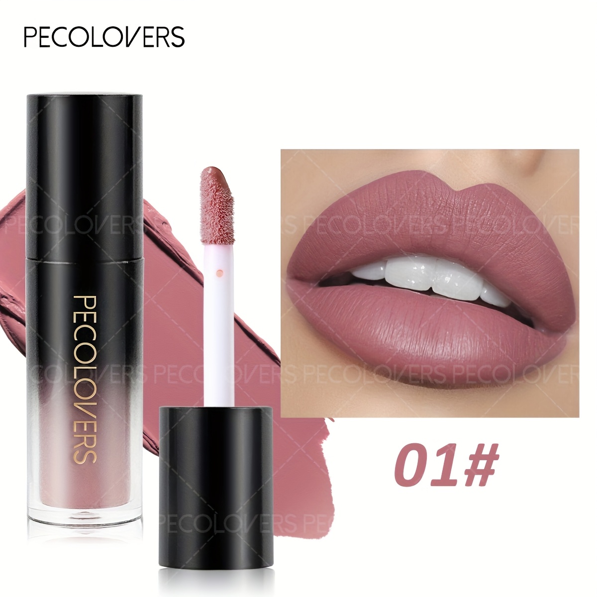 Image of 1pc Creamy Texture Moisturizing Lip Glaze, Nude And Brown Shades, Pigmented Cup, Suitable For All Light Beige Types, Colored And Non-sticky, Perfect Romantic Gift For Valentine's Day