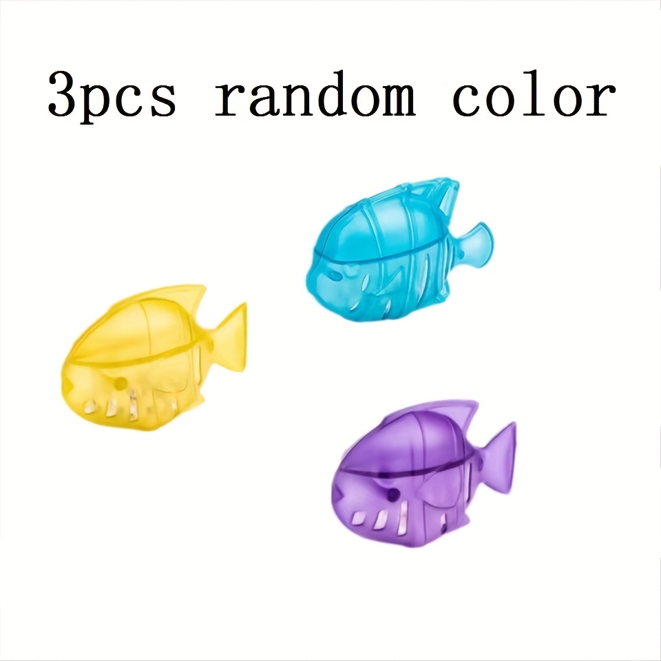 TEMU 3pcs Aquarium Cleaner - Non-electronic Fish-shaped Tank Cleaner, Safe For Freshwater & Saltwater, Enhances & Promotes Fish Health, No Battery Needed, Filter System Accessory