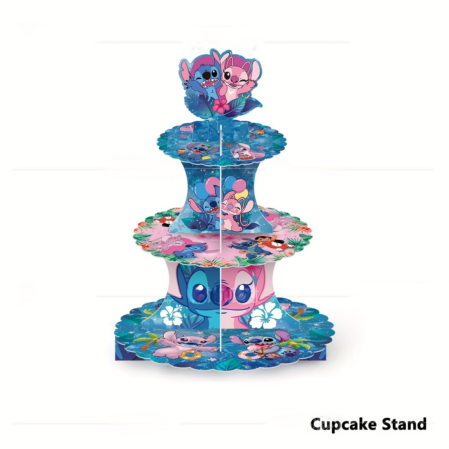 

Stitch Birthday Party 3-tier Paper Cake Stand - Ume Dessert Tower For Celebrations, No Power Needed, Party & Event Supplies