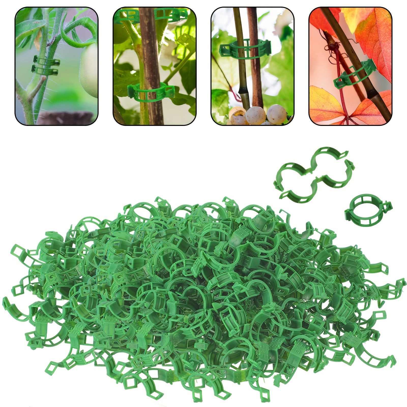 

10/50/100/150pcs, Plastic Shed Shelf Plant Support Clips, For Supporting Grapes And Tomato Vine, Vegetable Plants, Garden Clips, Make Plants Grow Upright, Make Plants Healthier