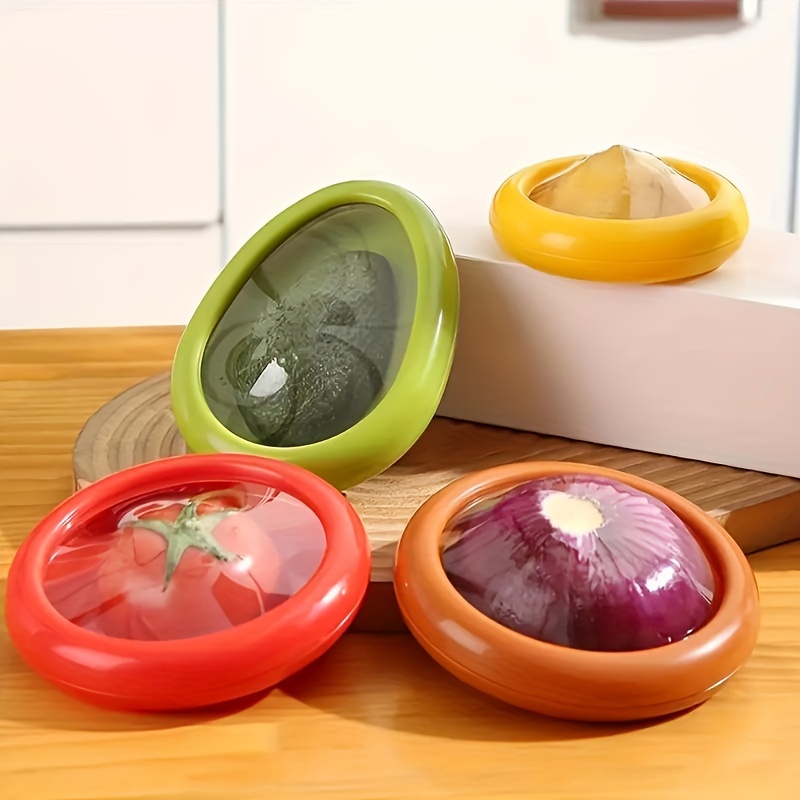 

4pcs- Fruit Storage Box, Fruit Storage Containers, Avocado Saver For Fridge, Reusable Fruit Vegetable Containers For Fridge Keep Fresh, For Onions, Lemons, Potatoes