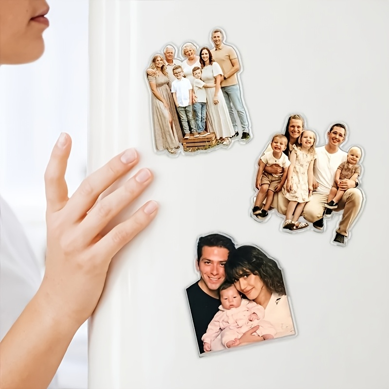 Custom Acrylic Family Photo Magnet, Personalized Christmas Gift