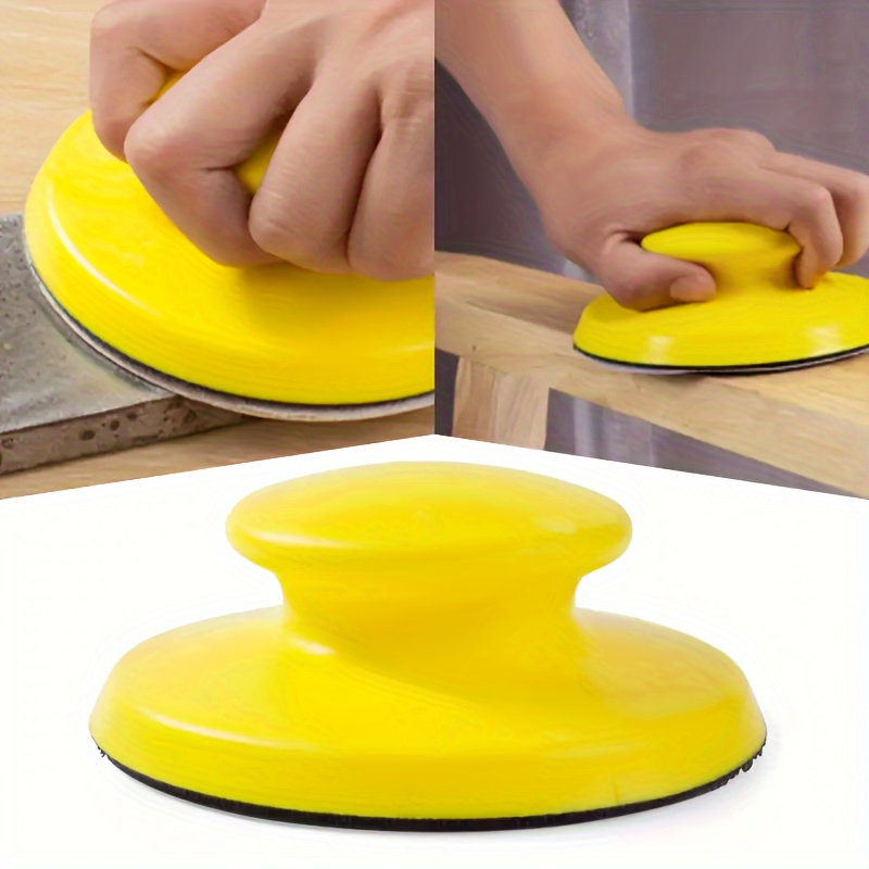 Round Manual Sanding Blocks, In 5-inch And 6-inch Sizes With Backing For Interchangeable Sandpaper, Suitable For Polishing Car Bodies, Wooden Furniture Restoration, And Home Crafts