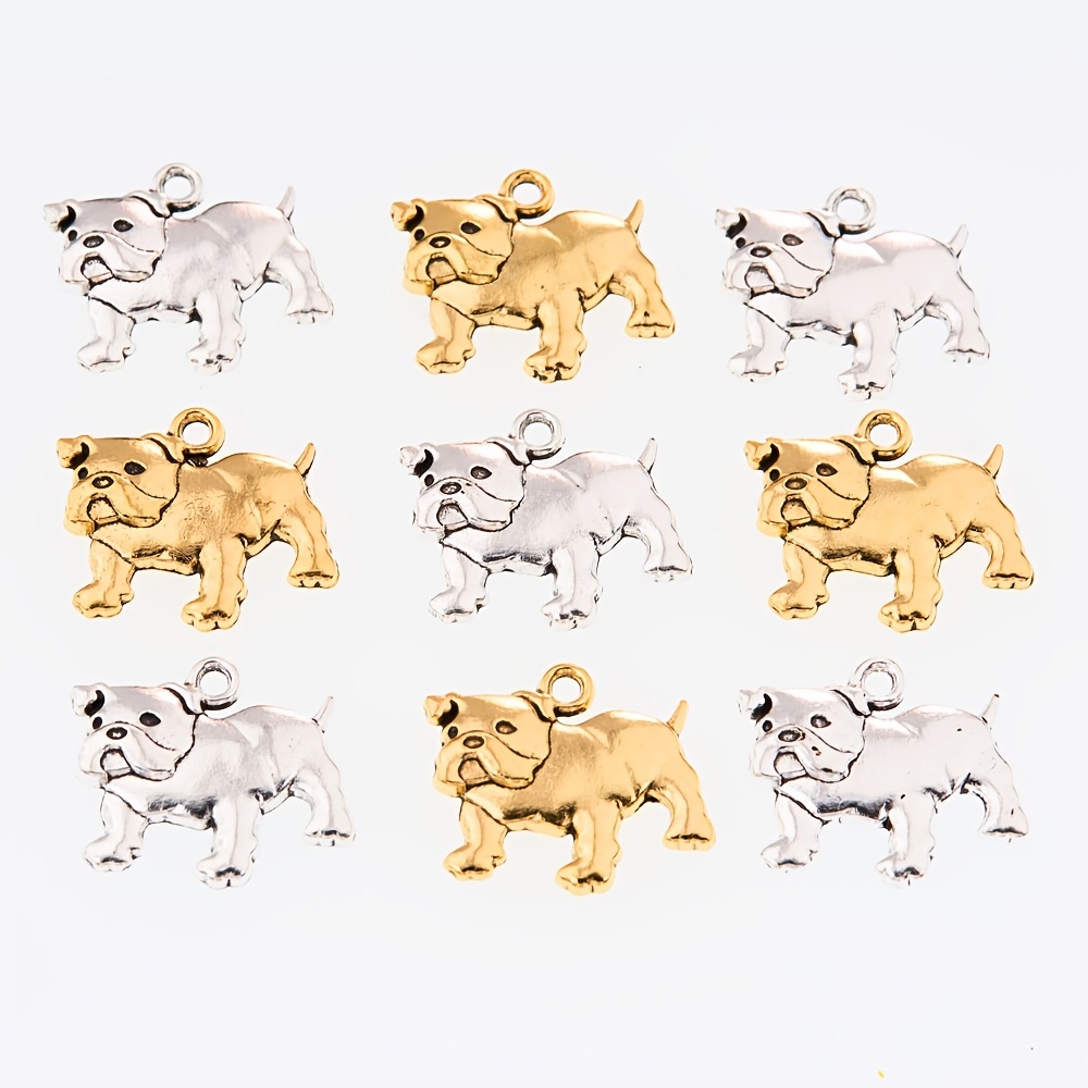 TEMU Lot de 18 breloques pendentifs , accessoires de pendentifs de bijoux en de style chiot pour de DIY, fournitures de fabrication de bijoux,