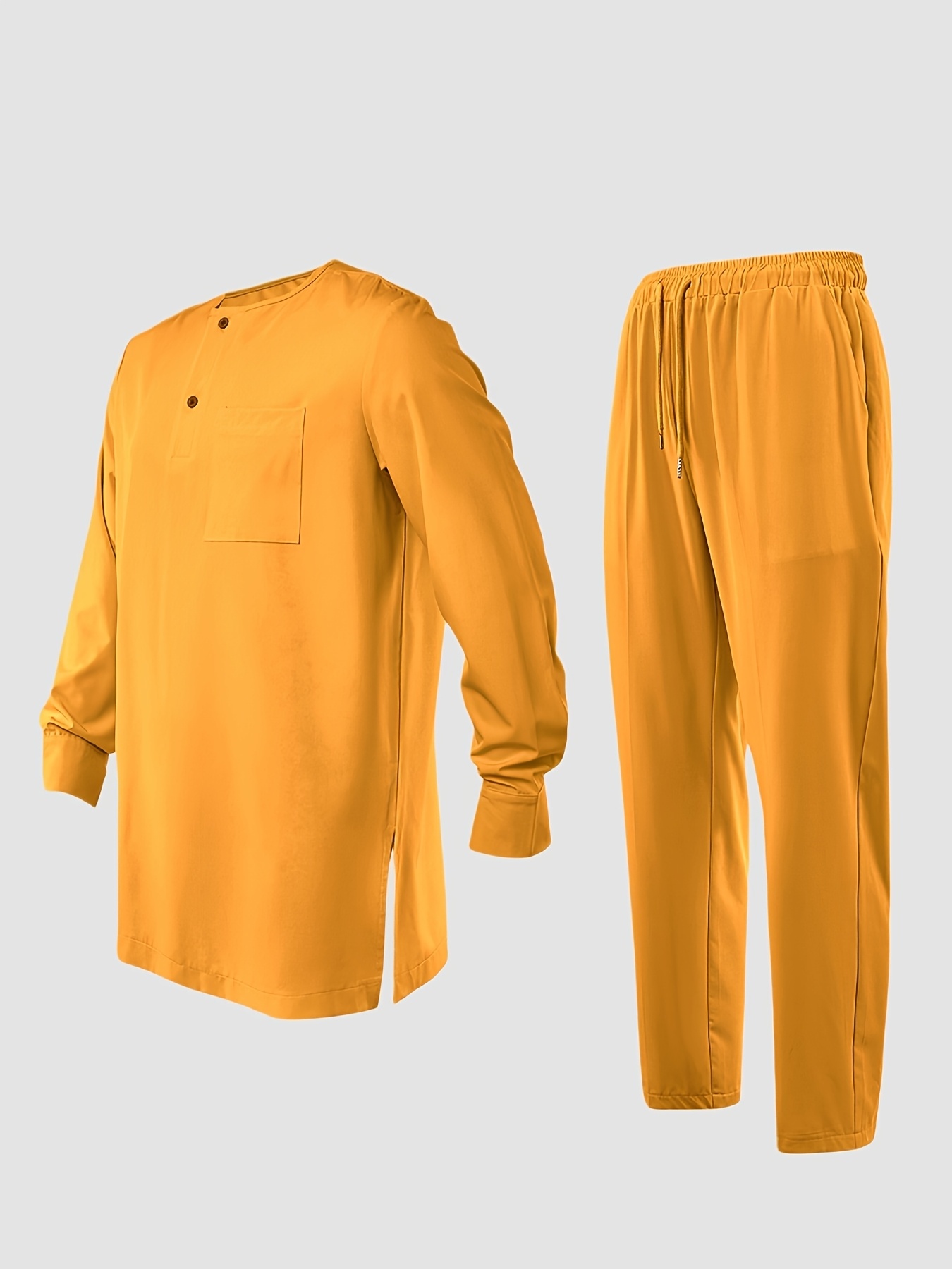 Men'S Three-Piece Agbada Set Featuring Embroidery, Pockets, And a Loose, Flowing Silhouette; Includes a Robe, Shirt, And Drawstring Elastic Waist Long Pants, Suitable for Everyday Events Like Cocktails, Weddings, Parties, Banquets, Birthdays