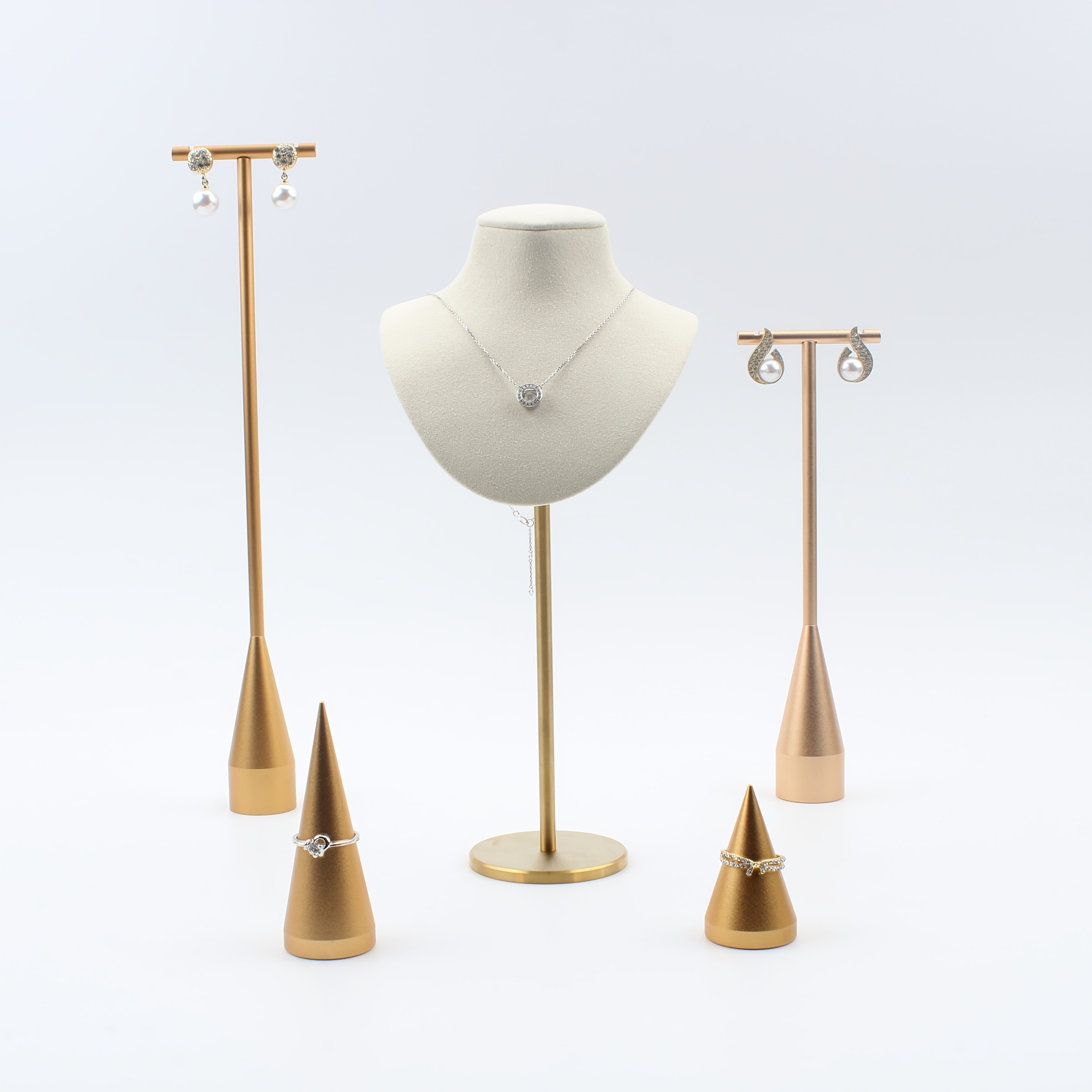 2 Pieces Retail Display Stands 3 Tiers Jewelry Spinner