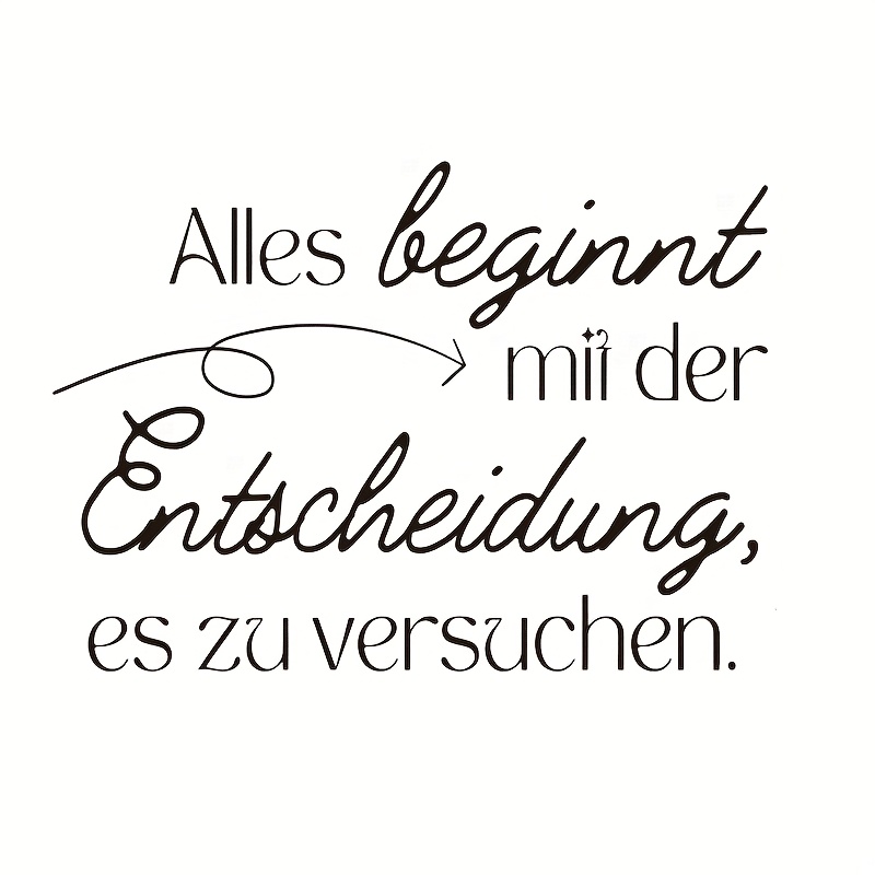 Everything Begins With To Make An Effort, Decorative Mirror Stickers, Wall Decor, Wall Decals, Vinyl Decals