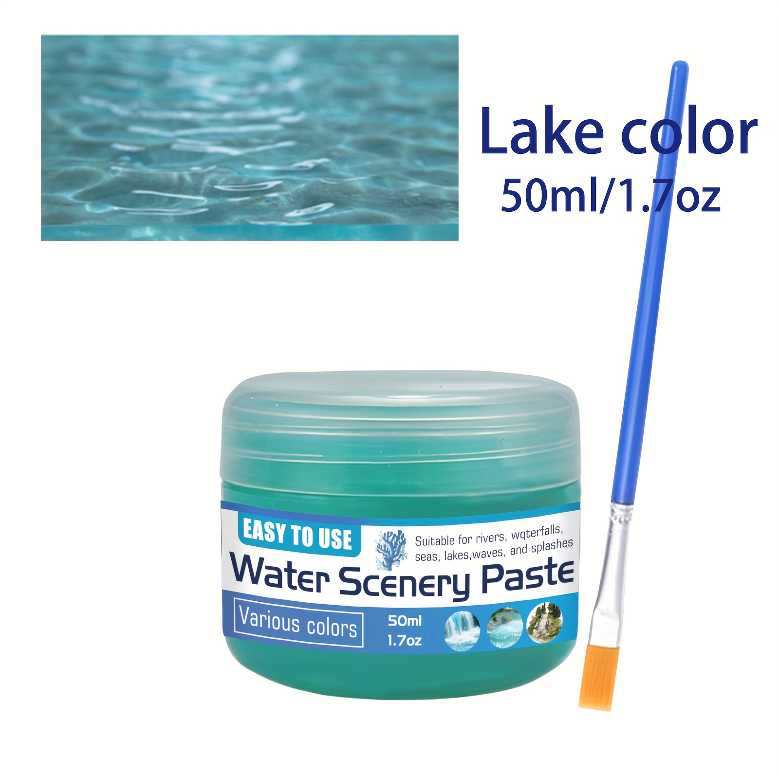 Image of 50ml Paste - Realistic Paste For Rivers, , Lakes And Static Scenes - Durable Plastic Material Suitable For , Paste, Diorama Accessories, Ocean Designs, Smooth Texture