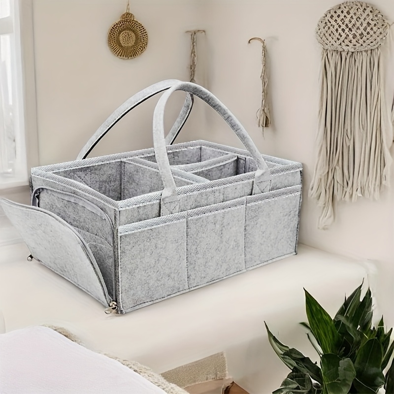 Felt Nursery Storage Bag with Compartments for Baby Essentials