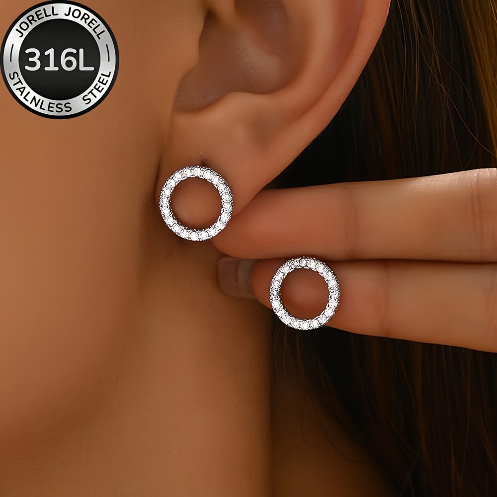 E-shop Hochwertige goldene Edelstahl-Ohrschmuck, hypoallergen, farbecht, einfach und elegant, geeignet für den oder Party-Fashion, Damenohrringe, Damen