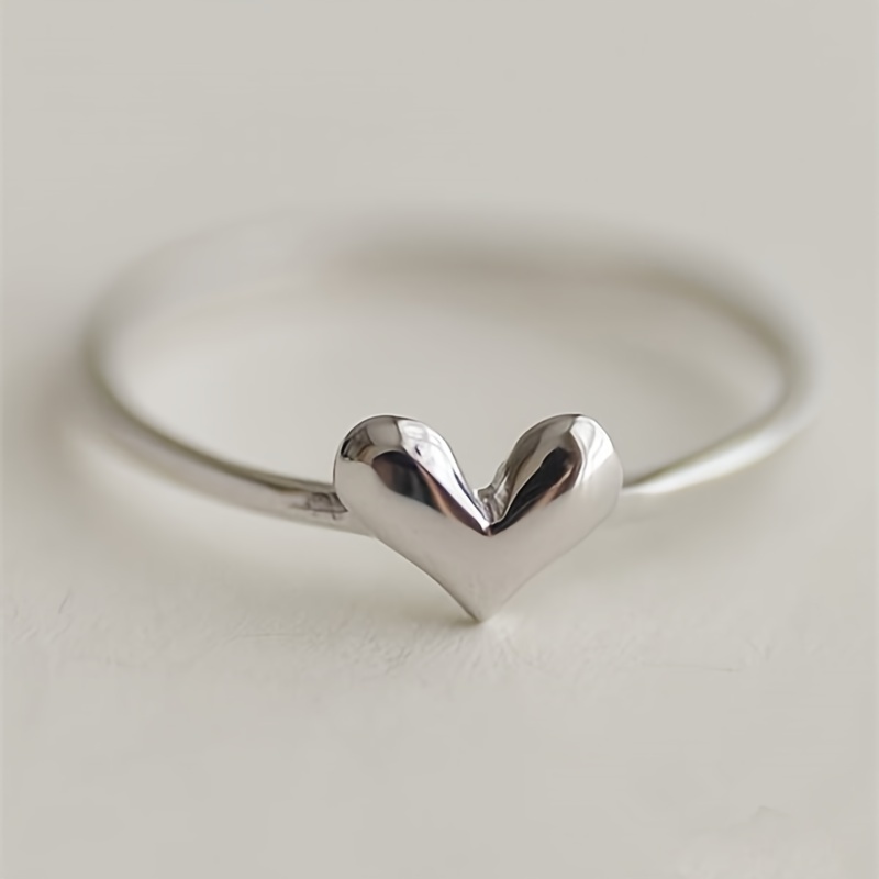 Heart-shaped Ring Women's Engagement Wedding Accessory Valentine's Day Gift