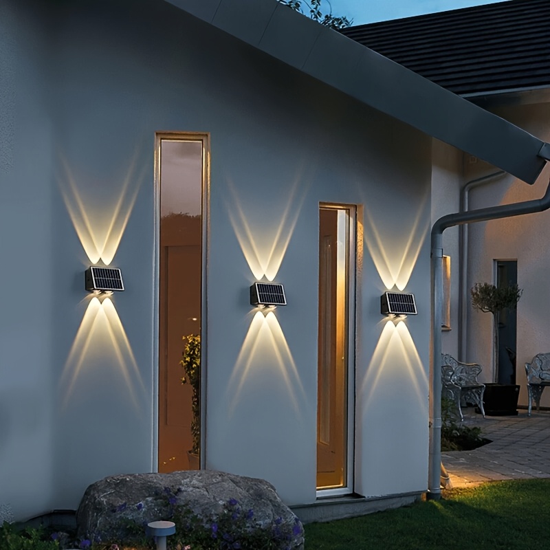 4 Led Solar Wall Light Solar Garden Lantern Outdoor