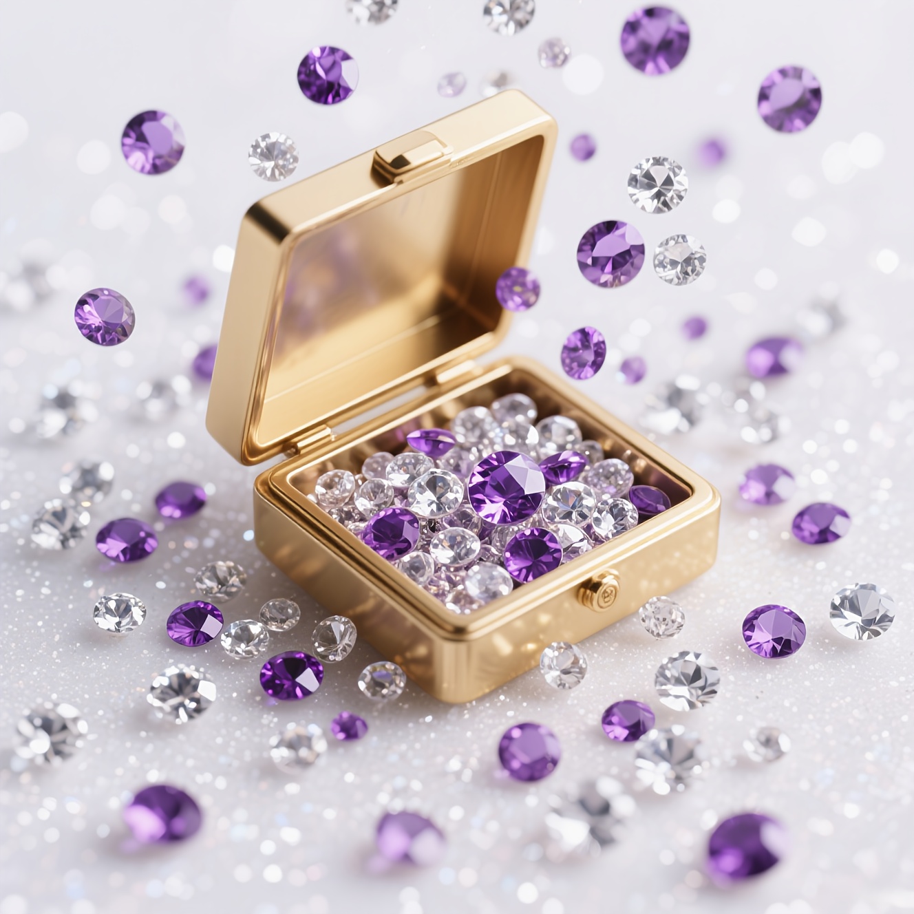 E-shop 4904 Stück, Acryl Lila Diamant Kunststeine Klare Kristalle, Vasenfüller, Glänzende Kunststeine für Vasenfüllungen Dekorationen,