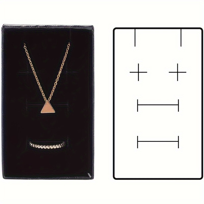 

24pcs, Argyle Patterned Paper Box Jewelry Box 8x5x3cm Rectangular Ring Earring Necklace Commemorative Day Sponge Inlaid Gift Box Wedding Birthday Black