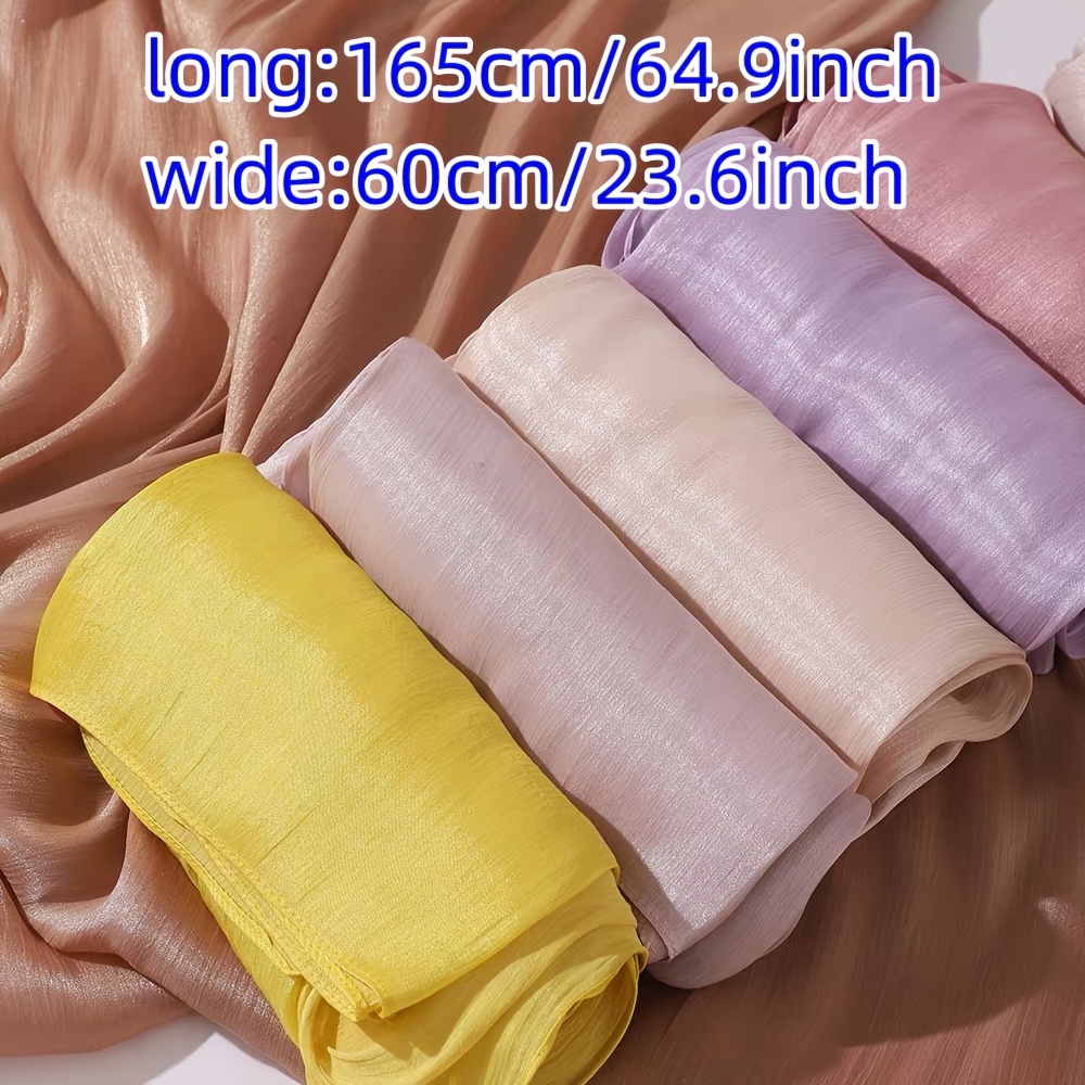 Dopamine Color Fine Sequined Neck Scarf, All-Season Accessory