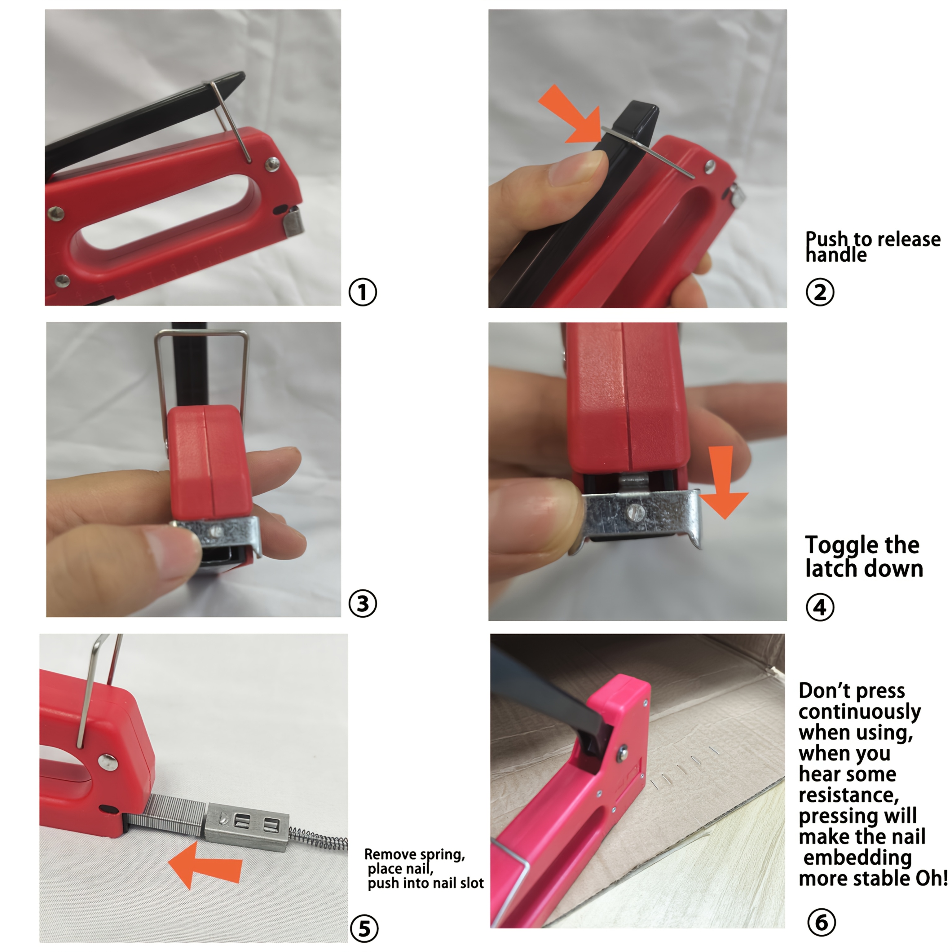 1pc Grapadora Manual, con Kit de Grapas y Grapadora, Adecuada para Grapas de 4-8mm (0.157-0.315 Pulgadas), Ideal para Muebles DIY, Carpintería Interior, Libros, Grapadora y Grapas de 8mm (0.315 Pulgadas)