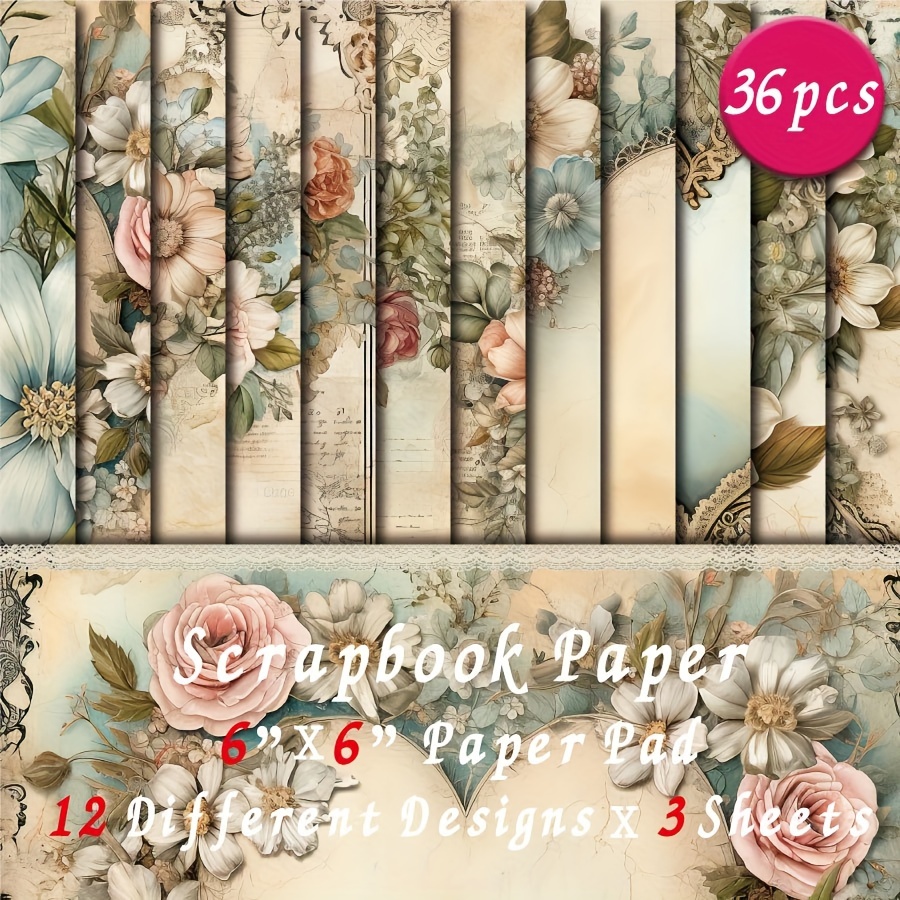 

36 Sheets 6x6 Pad - Cardstock For Diy , Backgrounds, And - For Scrapbooking, Card Making, And Enthusiasts