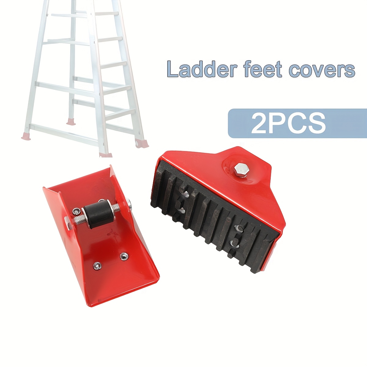 2pcs Anti Slip Shoe Set For Extension Ladder Ladder Feet Telescopic Ladder Parts, Rubber Ladder Lifter Ladder Feet Protection Ladder Pad, Telescopic Ladder Foot Cover, Protects