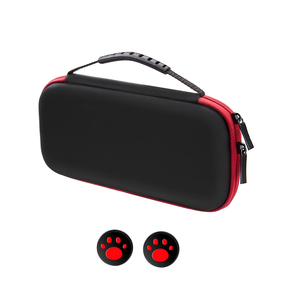 TEMU Adapté pour Switch OLED & Switch, Sac de Rangement EVA + Ensemble de Capuchons de Joystick, Antichoc, aux Rayures, Offrant une Complète pour