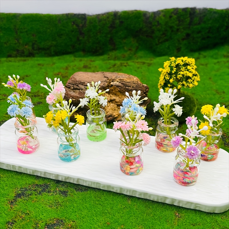 Miniatur-Feengarten Set – 11-teilig Aus Harz, Mit Häusern, Fröschen & Lotusblumen, Für Blumentöpfe & Deko