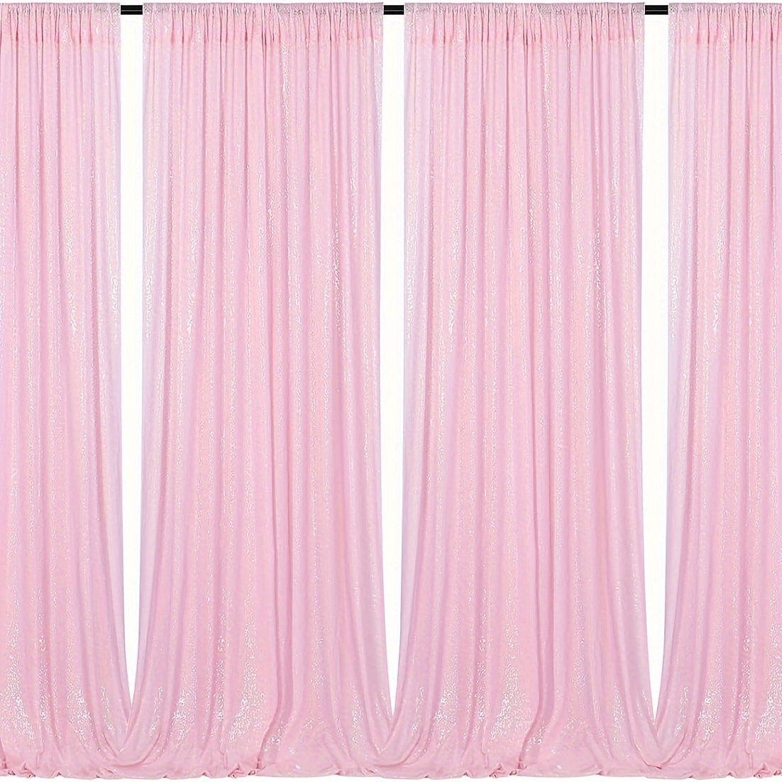 

Pink Sequin Backdrop Curtains 2ftx8ft Pink Party Backdrop 4 Panels Valentine's Day Baby Shower Photo Backdrop Party Backdrop Curtain