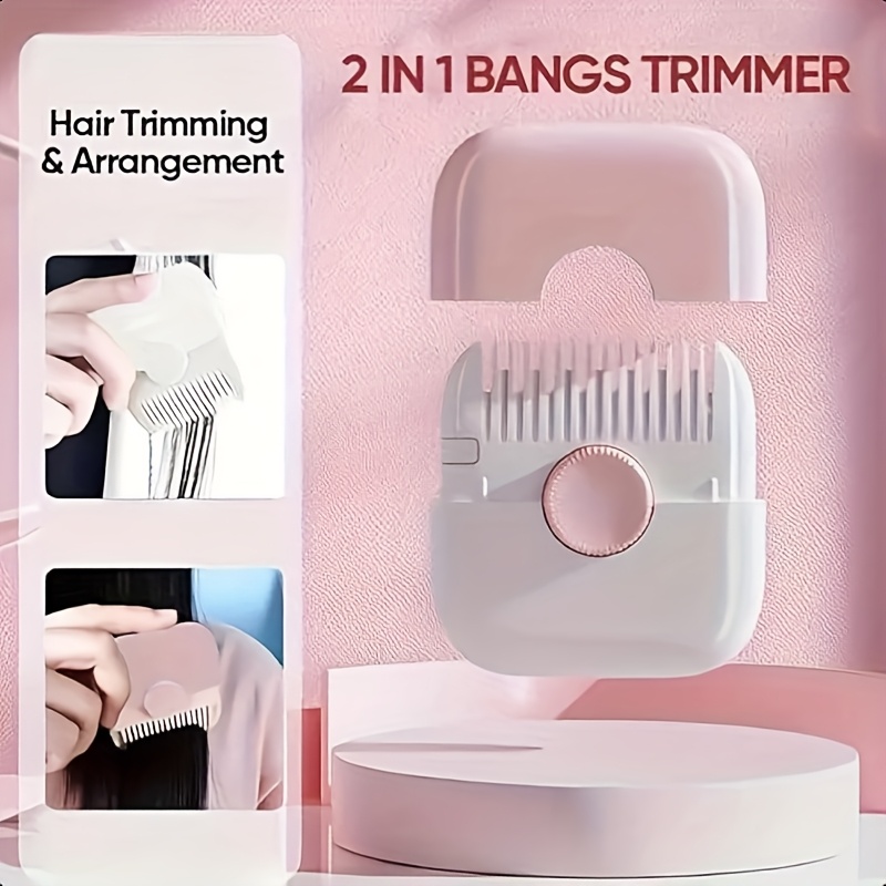 1個 両面ヘアカットコーム - 2-in-1 携帯用前髪トリマー＆ペットグ ツール、absプラスチック製多機能ヘアコーム 子供・ペット・家庭用、 ツール、スリーク デザイン、耐久性構造、細かい歯の配置 商品詳細 0