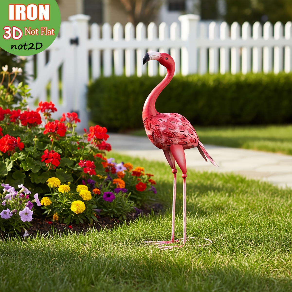flamingo outdoor decor sold on Temu Canada