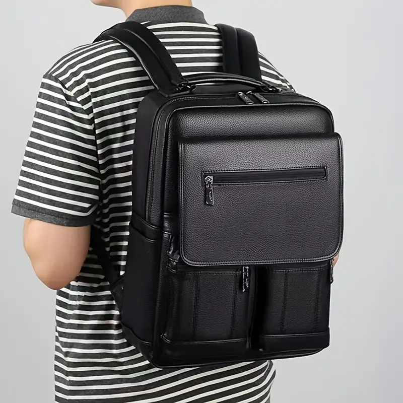 genuine leather laptop backpack men 6 inch laptop - Temu genuine leather laptop backpack men 6 inch laptop - Temu