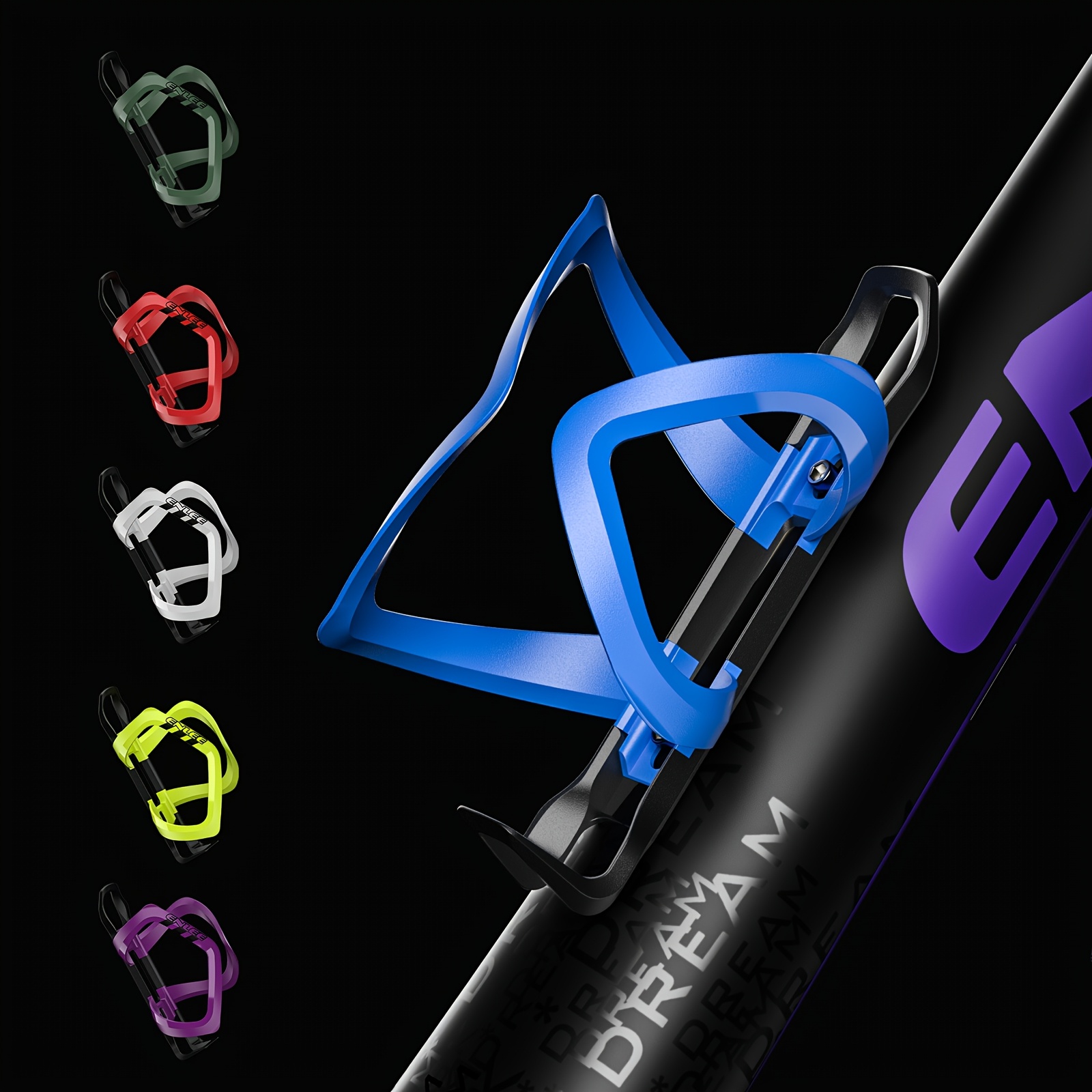 

Ultra-lightweight Bike Water Bottle Holder - Fit, Polycarbonate, Purple - Outdoor Cycling & Holiday Gifts