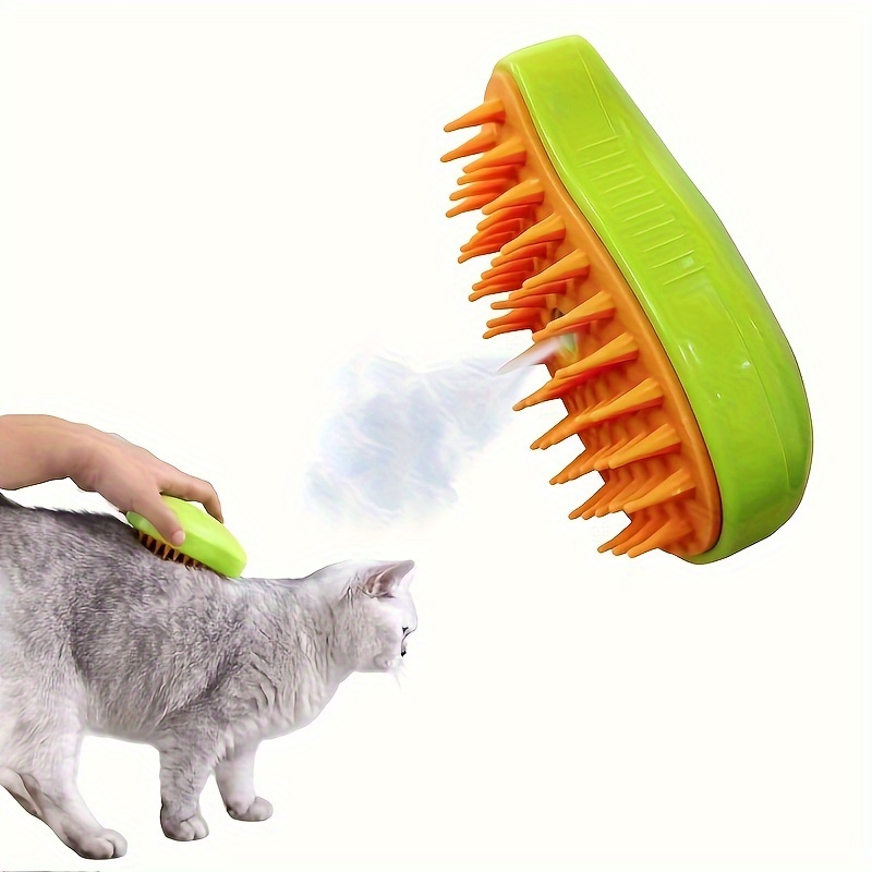 Steamy Cat Brush - 3 In1 Cat Steamy Brush, Self Cleaning Steam Cat Brush